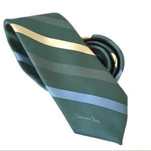 Oscar de la Renta Silk Blend Men’s Stripe Tie
